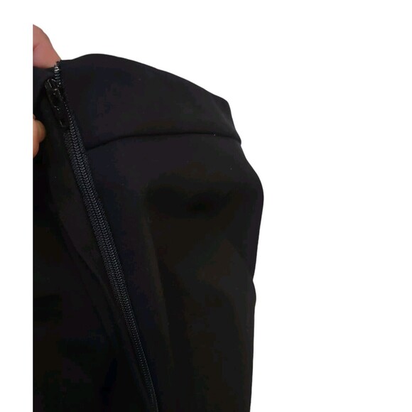 MM LAFLEUR Pants Trousers Woman 4 Black Back Seam Slit Hem Basic Career Office - Picture 6 of 8